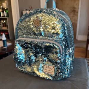 Disney Loungefly Elsa Frozen Sequin Backpack